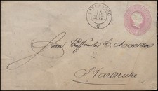  Busta Baden U 12 Granduca Federico 3 Kr. LADENBURG 15.3. per Karlsruhe 