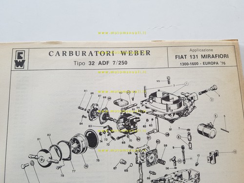 Weber carburatore adf 250 - carburatore, 32