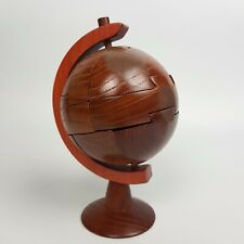 SCULTURA Mappamondo Legno Puzzle Legno 3D Rompicapo Adulti Bambini idea regalo