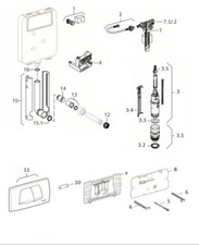 GEBERIT RICAMBI CASSETTA TWINLINE DAL 1998,CAMPANA COMPLETA,GALLEGGIANTE GUARNIZ