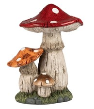 Funghi decorativi COLORI AUTUNNALI H. 40 cm crema marrone rosso Magnesia Formano H25