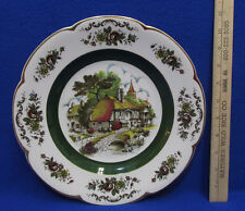 Vintage Ascot Service Plate Wood & Sons England Alpine Ironstone Cottage Bridge