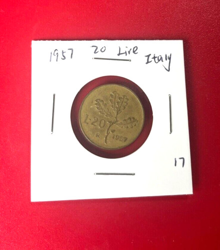 1957 italy lire coin nice - lire,