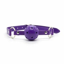 Purple Faux Leather Open Mouth