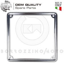 CORNICE TARGA CROMATA IN METALLO PER VESPA 125-150-200 VINTAGE 170x170 mm