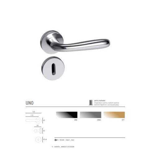 Maniglia uno cromo per porte - cromo,