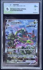 GRAAD 9.5 Pokemon TCG Rayquaza VMAX 165/132 CS4bC HR Holo Alt Art Spada e Scudo