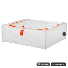 SET 2 CUSTODIA BORSA PER ABITI, COPERTE, VESTITI, SCARPE, ACCESSORI CON CERNIERA