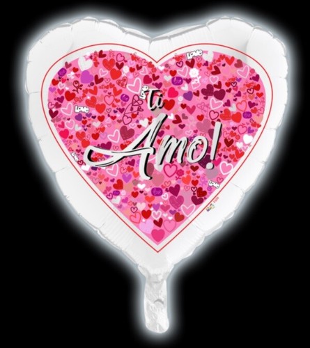 Pallone mylar cuore bianco - mylar,