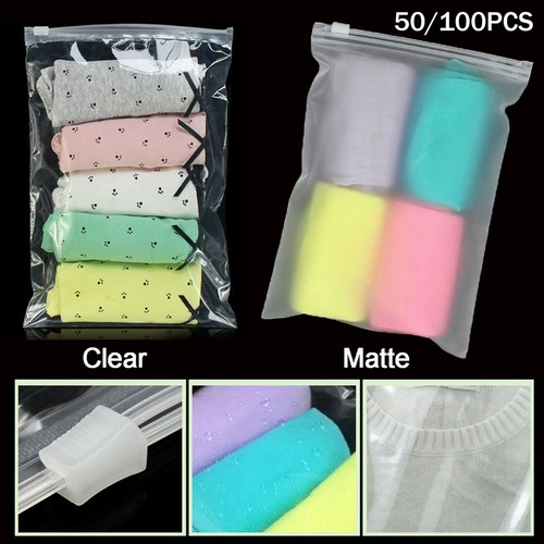 Matte clear plastic zip - plastic,