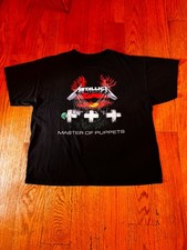Vintage Y2K 2007 Metallica Master Of Puppets T Shirt Faded Black No Tag Fits XL
