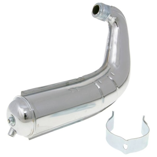 Silenziatore scarico cromato - silenziatore,