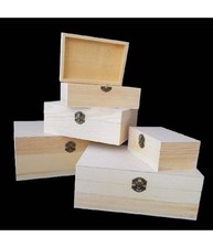 Set 5 Scatole In Legno Decoro