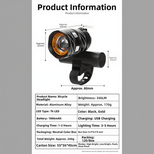 Luce usb bici notturna - luce,