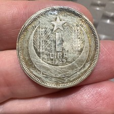 Moneta Turchia 1 Lira 1939