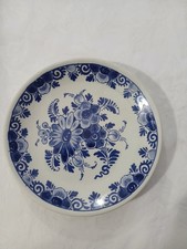 Piatto Vintage Da Muro Regina Delft Made In Holland Anni 1940/60 In Ceramica 