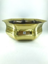 Portavasi basso ottagonale in ottone lucido ingresso balcone soggiorno giardino