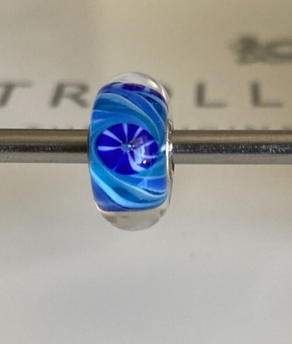 Trollbeads mini perlina blu - mini,