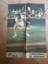 POSTER GADGET ANNI 70 STAMPA SERA PANATTA FILA TENNIS 