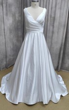 Pezzo unico I HBH moda sposa senza maniche abito da sposa, linea ad A senza tempo taglia 40