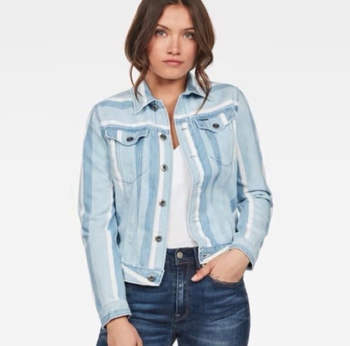 Star raw light wash striped - raw,