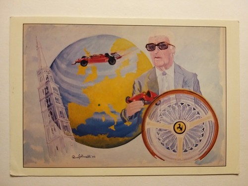 Enzo ferrari cartolina - enzo,