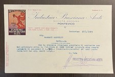 Vintage Carta Intestata INDUSTRIA BRESCIANA ACETI - PONTEVICO BRESCIA 1929
