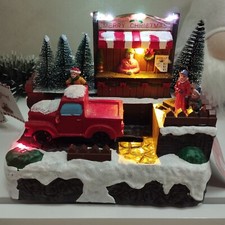 Carillon Giostrina di Natale con Luci 20x19x13H Cm - Decorazione Senza Musica