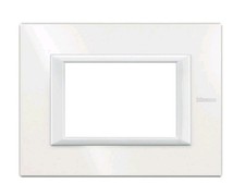 BTICINO AXOLUTE HA4803HD PLACCA RETTANGOLARE A 3 MODULI MONOCHROME BIANCO