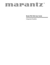 Marantz PM-15S2 Amplifier Owners Instruction Manual