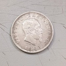 1 LIRA Stemma 1863M Vittorio