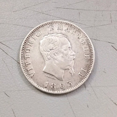 Lira stemma 1863m - 1863m, vittorio