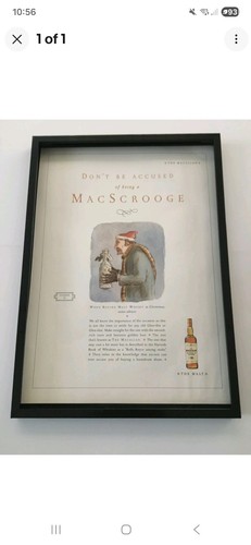 Macallan whisky framed - macallan,