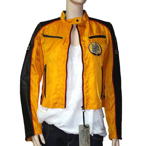 Giacca moto pelle nylon - giacca, in