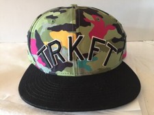 Truckfit Hat All Over Print Camouflage TRKFT Adjustable Snapback Cap Green