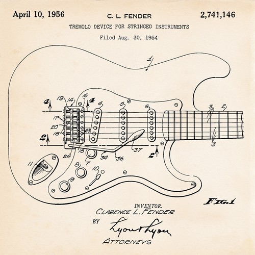 Poster artistico fender - artistico,