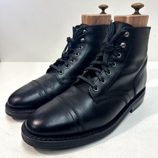 ECCELLENTE Thursday Captain Service Boot Cap Toe Triple Black Goodyear Welt 8