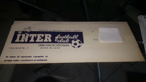 Rara busta originale inter - busta,