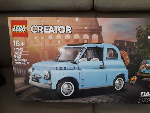 Lego 77942 fiat 500 - celeste, +