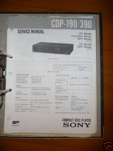 Manuale servizio sony - manuale,