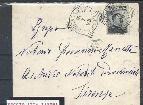 1908 annullo su busta - 1908,