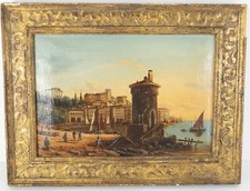 Antico dipinto olio su tela