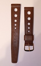 Cinturino vintage 18 mm Tropical Pelle Anni 70 Nuovo Band strap Vintage Buckle