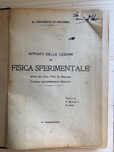 Quirino majorana appunti delle - quirino,