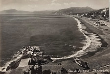 Cartolina 1953 Cavi di Lavagna La Spiaggia viaggiata