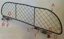 Divisorio griglia rete Audi Q2 2016-2025 trasporto cani