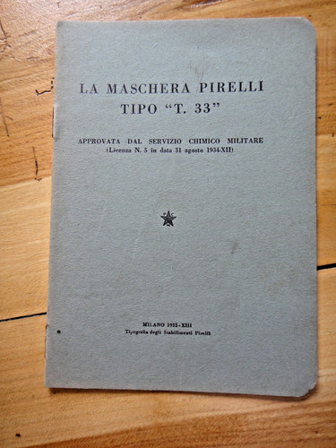 1935 maschera pirelli tipo - maschera,