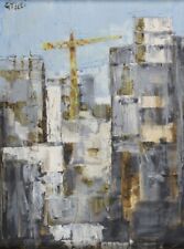 Aldo CITELLI "palazzi" 68x60 Spettacolare e RARO olio su tela storico