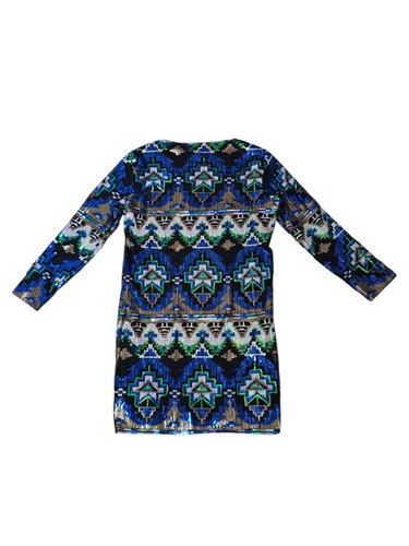 Zara mini abito paillettes blu - zara,