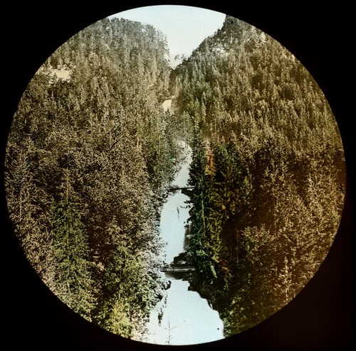 Magic lantern slide interlaken - lantern,